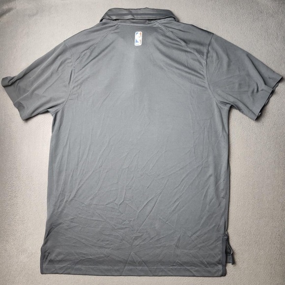 Nike Chicago Bulls Polo Shirt Men Large Gray NBA Basketball Dri-FIT Short Sleeve - Picture 5 of 10